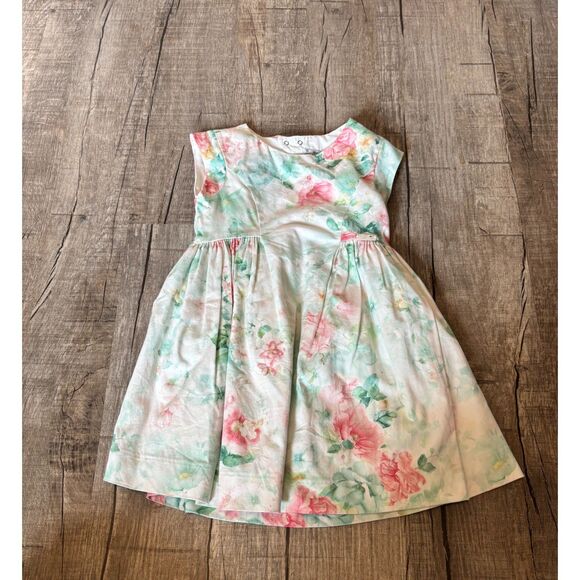 Mayoral Girls Floral Dress Size 6 Summer Party Pastel Print Cap Sleeve - Picture 1 of 3